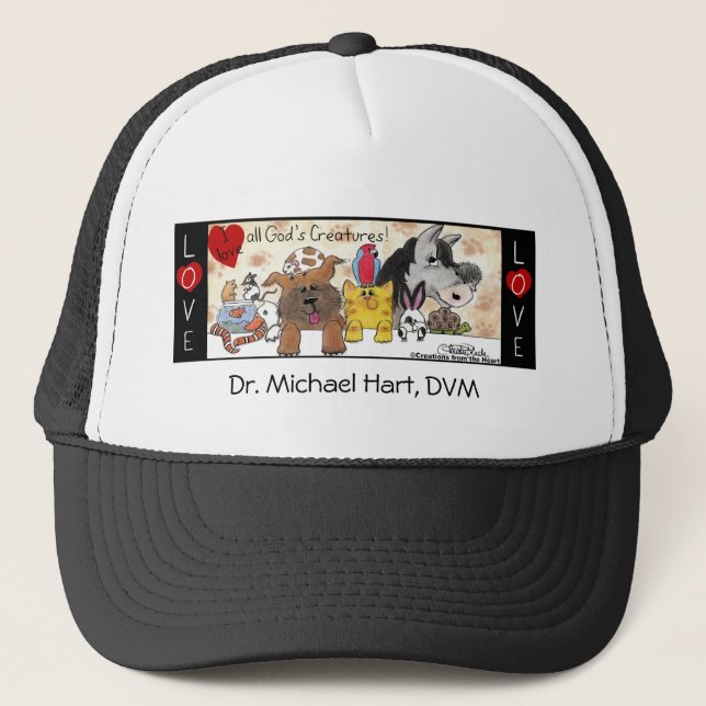 Boné Amo todas as criaturas de Deus! (Frente)