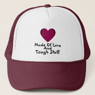 Boné Amor Coisas Duras Citam Vermelho Coração Maroon