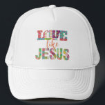 Boné Amor Como Jesus, Jesus Te Ama<br><div class="desc">Entre no mundo da fé e da moda com o nosso chapéu cristão "Amor Como Jesus". Este design funde a estética moderna com uma mensagem poderosa, apresentando letras de amor intricadamente tecidas numa composição vibrante de flores coloridas. Expresse sua devoção de uma forma moderna e dinâmica, fazer uma ousada e...</div>