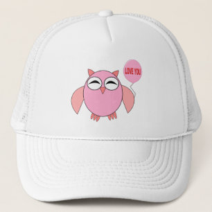 Boné Amor cor-de-rosa bonito você chapéu da coruja