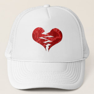 BONÉ AMOR DE CORAÇÃO VERMELHO QUEBRADO EMO ACABA COM 