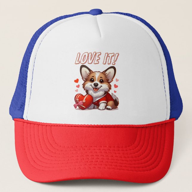 Boné Amor de Corgi Fofo (Frente)