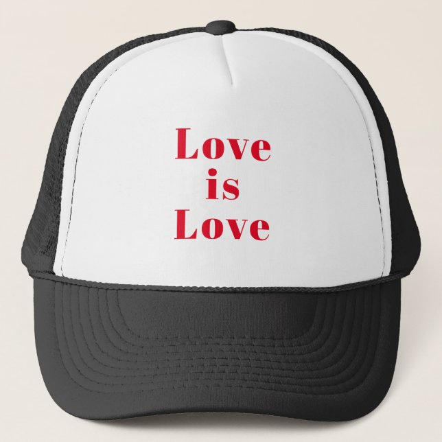 Boné "Amor é Amor" letras vermelhas (Frente)