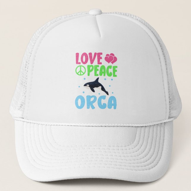 Boné Amor Paz Orca Cuja Fora Do Mar Orca (Frente)