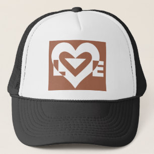 Boné Amor White em Brown