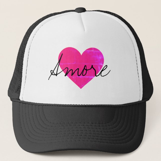 Boné Amore Hot Pink Love Heart (Frente)