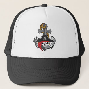 Boné Âncora de Caveira de Pirata