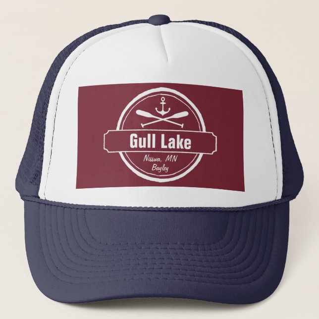 Boné Âncora de Gull Lake Minnesota, cidade de paddles e (Frente)