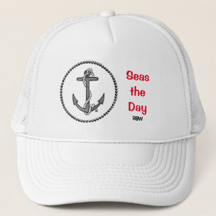 Boné Âncora personalizada "Seas the Day"