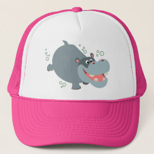 Boné Animação de Natação em Branco Hippo Hat