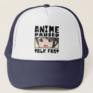 Boné anime em pausa rápida