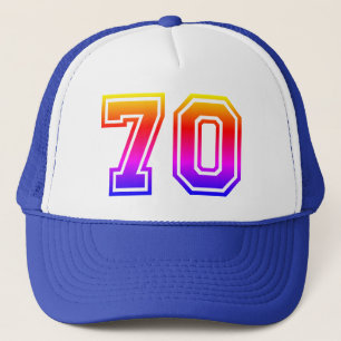 Boné Aniversário Colorido de 70