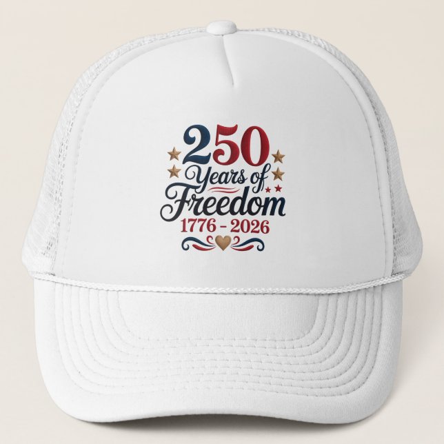 Boné Aniversário de 250 anos da Liberdade da América (Frente)