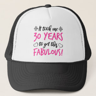 Boné aniversário de 30 anos fabuloso