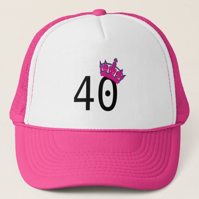 Boné aniversário de 40 anos Princess (Frente)