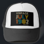 Boné aniversário de 40 anos Vintage Edição Limitada de<br><div class="desc">aniversário de 40 anos Vintage Edição Limitada de julho de 1982</div>