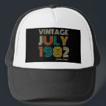 Boné aniversário de 40 anos Vintage Edição Limitada de<br><div class="desc">aniversário de 40 anos Vintage Edição Limitada de julho de 1982</div>