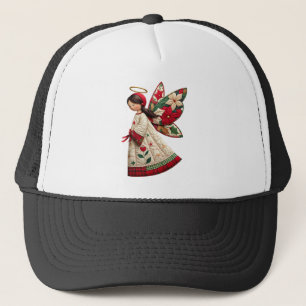 Boné Anjo de Natal com Flores de Festa
