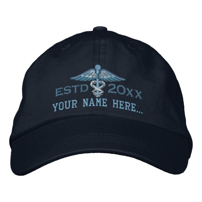 Boné Ano Personalizado Seu Caduco Médico de Texto (Frente)