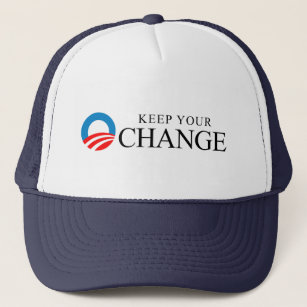 Boné Anti-Obama - Mantenha sua mudança preto