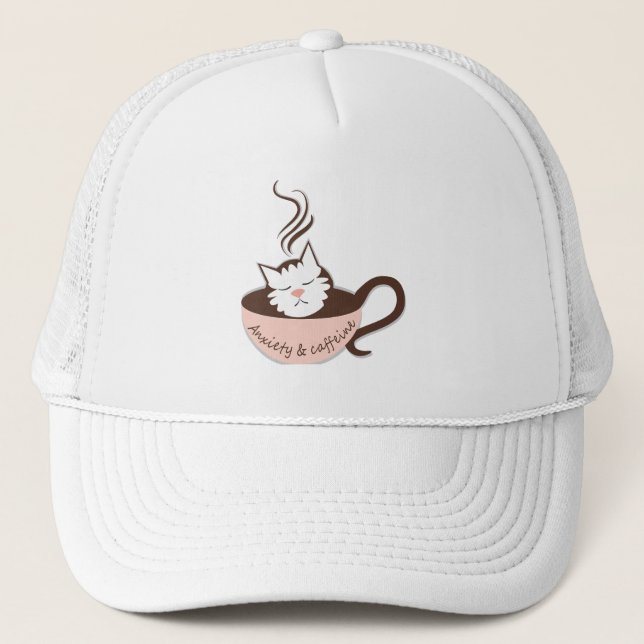 Boné Anxiety & Caffeine Funny Gift for Coffee Lovers (Frente)