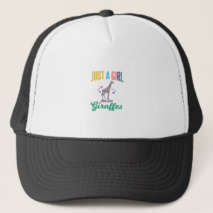 Boné Apenas uma Garota que Ama Girafas Desenho Vetorial
