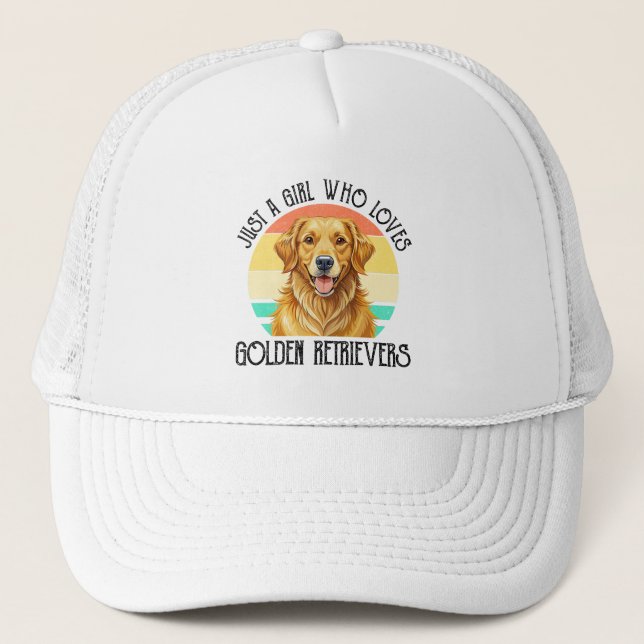 Boné Apenas Uma Garota Que Ama Golden Retrievers (Frente)