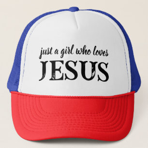 Boné Apenas Uma Garota Que Ama Jesus Fé Cristã