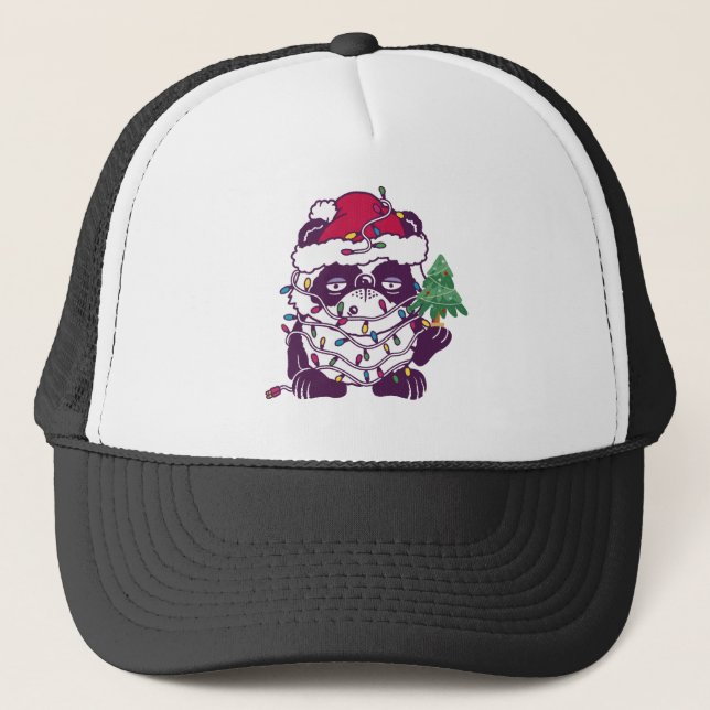 Boné Apenas uma garota que ama pandas - Urso de Natal F (Frente)