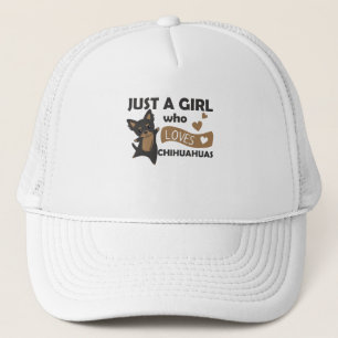 Boné Apenas Uma Menina Que Ama Um Cachorro Bonito Chihu
