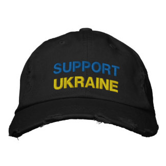 Boné Apoiar Ucrânia Bordado Hat, Bandeira Ucraniana