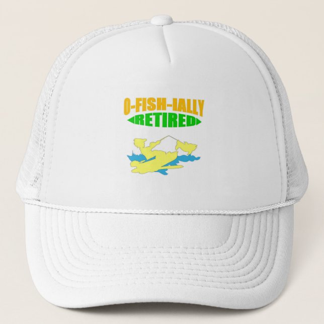 Boné Aposentadoria engraçada de pescador (Frente)