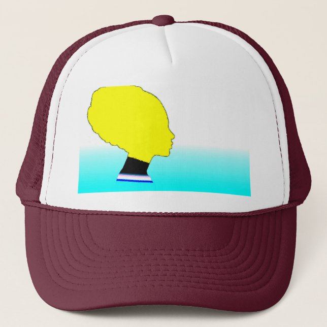 Boné Aqua Glow Profile – Pop Art Trucker Cap (Frente)