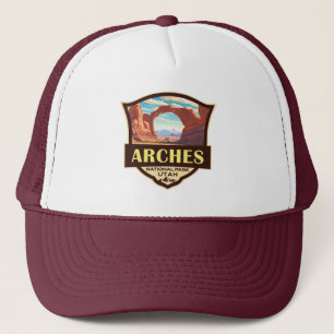 Boné Arches National Park Illustration Retro