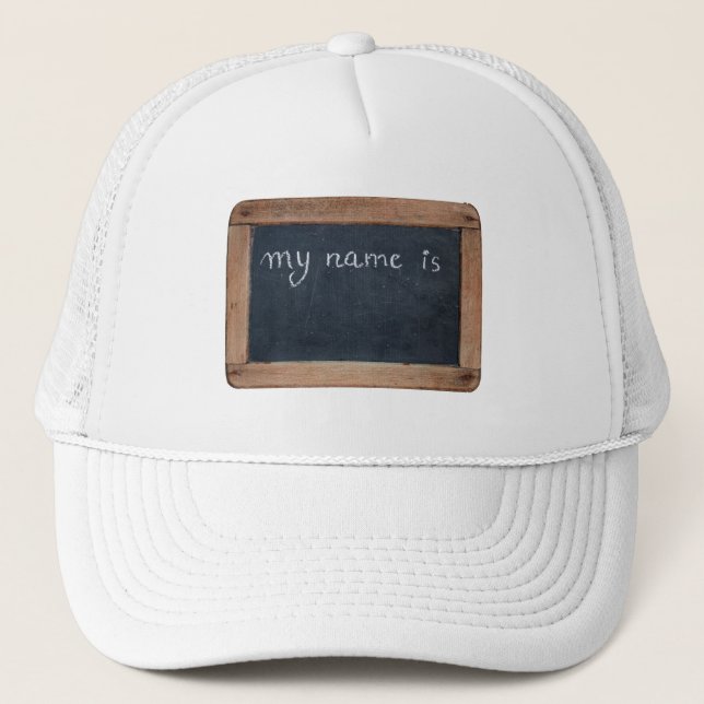 Boné Ardoise - Meu nome é... Chapéu Personalizável (Frente)