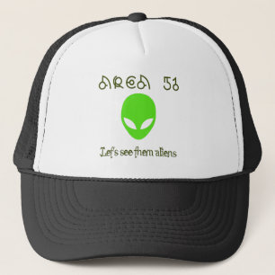 Boné Área 51 Vamos veja os aliens