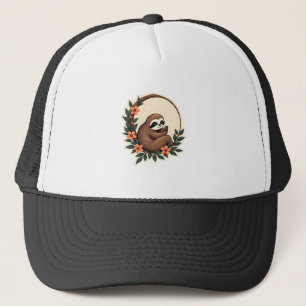 Boné Arte Animal Retro Botânico Floral Preguiça Vintage