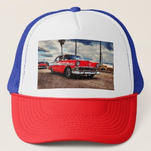 Boné Arte aquosa do Chevrolet Bel Air de 1956