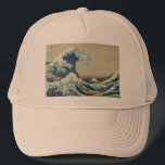 Boné Arte asiática - a grande onda fora de Kanagawa<br><div class="desc">Arte asiática - a grande onda fora de Kanagawa a grande onda fora de Kanagawa (神奈川沖浪裏), igualmente conhecido como a grande onda ou simplesmente a onda, pelo artista japonês Hokusai do ukiyo-e. como parte da série de Hokusai trinta e seis vistas de Monte Fuji (富嶽三十六景).</div>