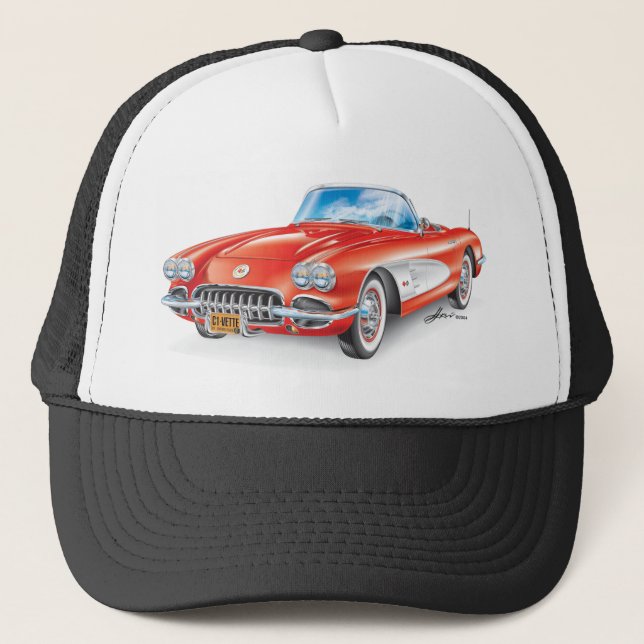 BONÉ ARTE AUTOMÓVEL DE VETTE ELEGANTE (Frente)
