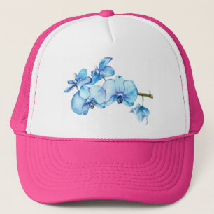 Boné Arte Botânica Orquídea Azul