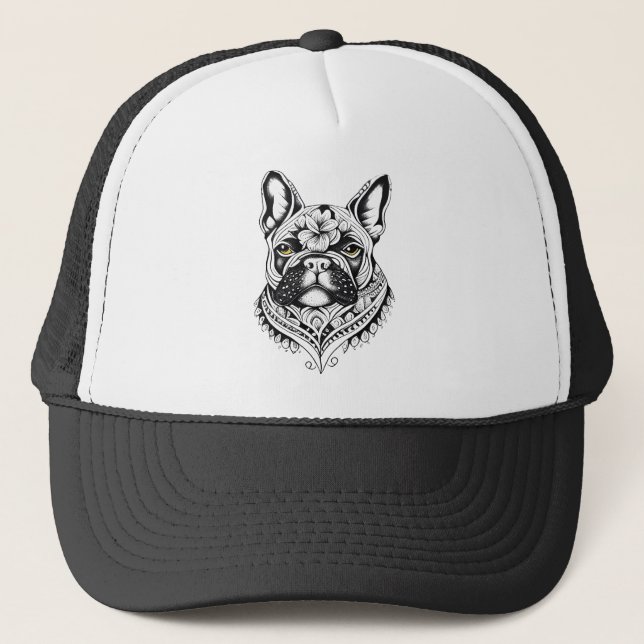 Boné Arte da Imagem Natural de Animais de Pet Bulldog F (Frente)