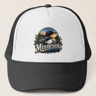 Boné Arte da Natureza do Pássaro Loon de Minnesota