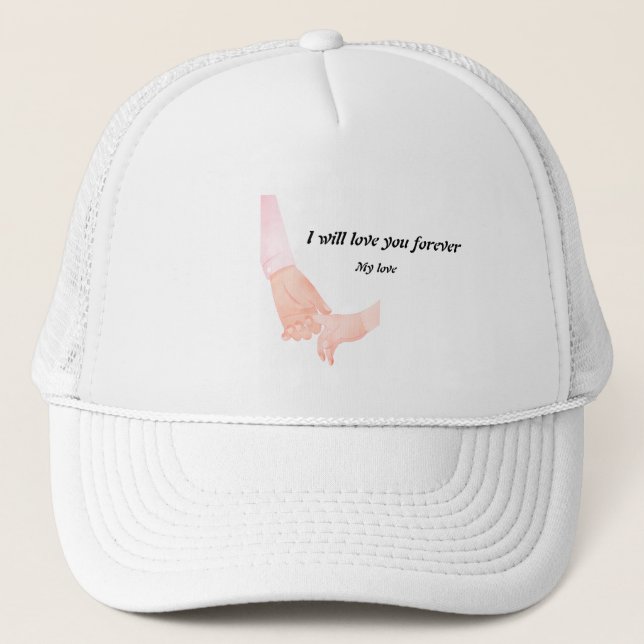 Boné Arte de Amor Mão - Pai e Criança Segurando Han (Frente)