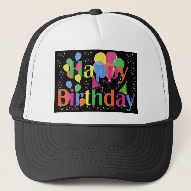 Boné Arte de Celebração de Aniversário de Nome Personal (Frente)