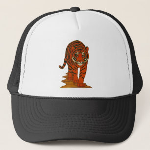 Boné Arte de Cloisonne Tigre no Caminho da Selva