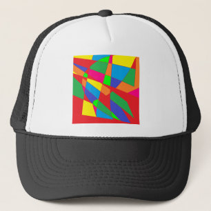 Boné arte de cores vermelhas do bloco