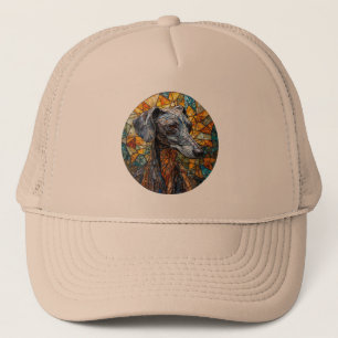 Boné Arte de Vidro Colorido de Galgo Italiano