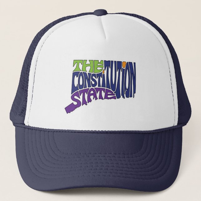 Boné Arte do Word do Apelido Connecticut (Frente)