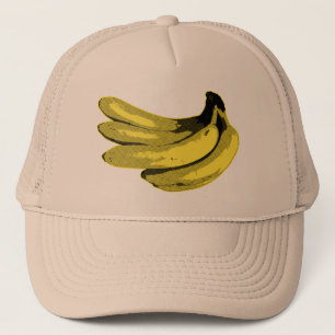 Boné Arte Gráfica de Banana Amarela Pop Art